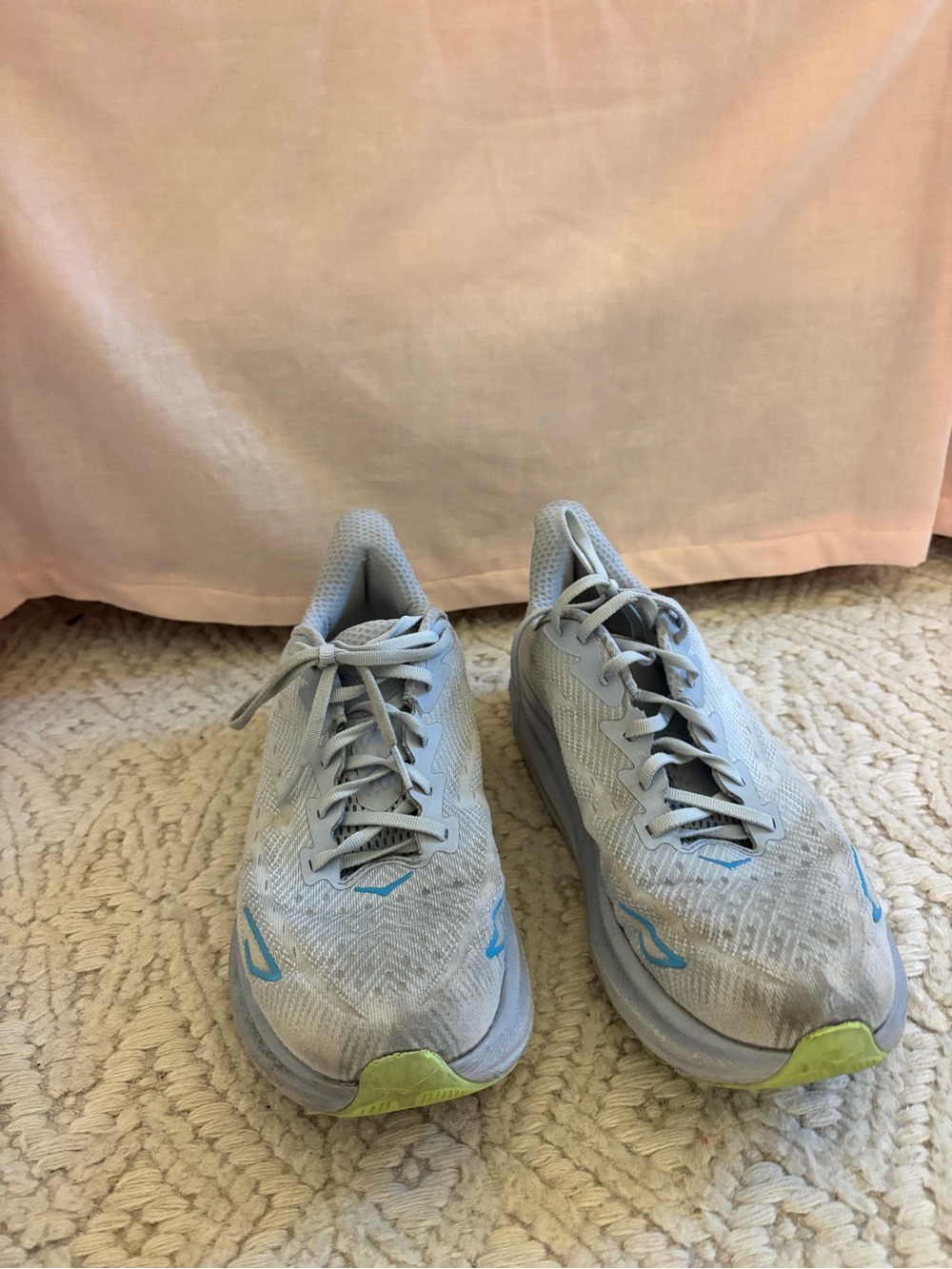 Light Blue Women's Running Hoka Sneakers - Athletic Lace-Up Shoe